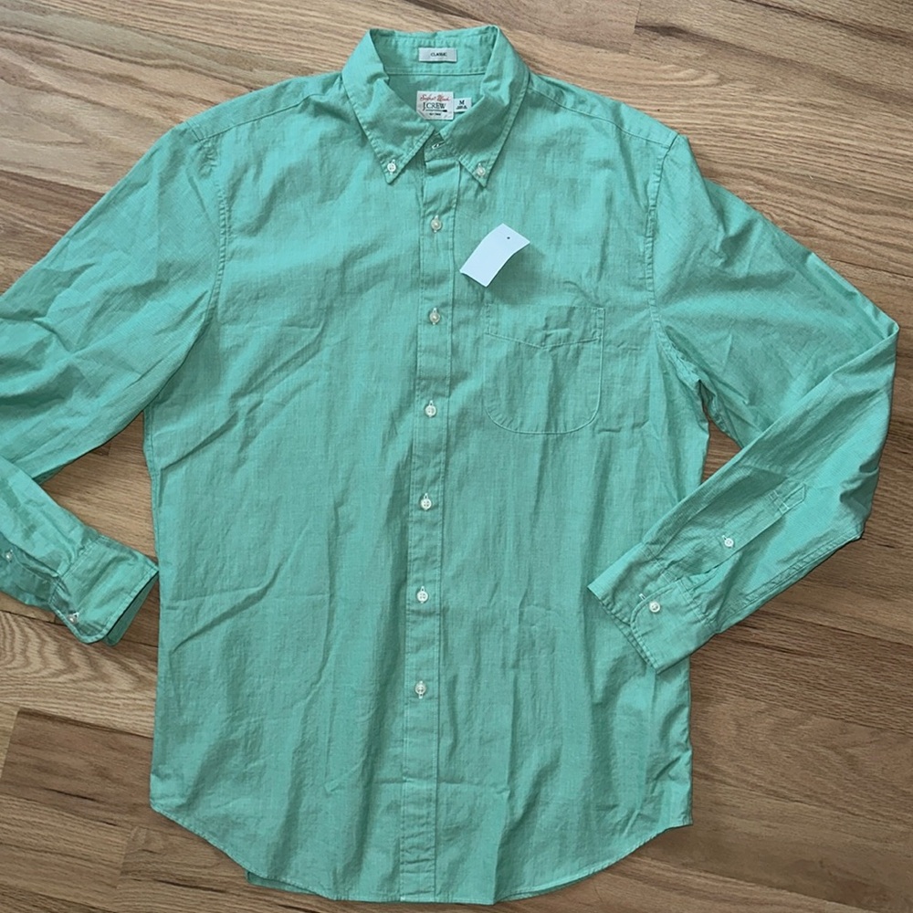 NWT! J Crew Secret Wash classic button-down, size Men's Medium